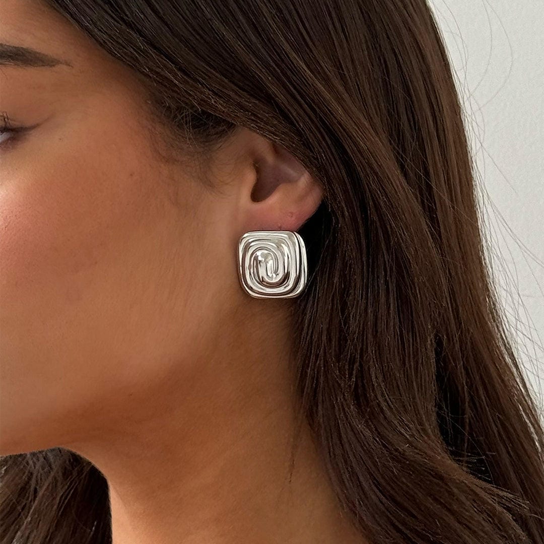 Pendientes de plata en espiral Aurelia