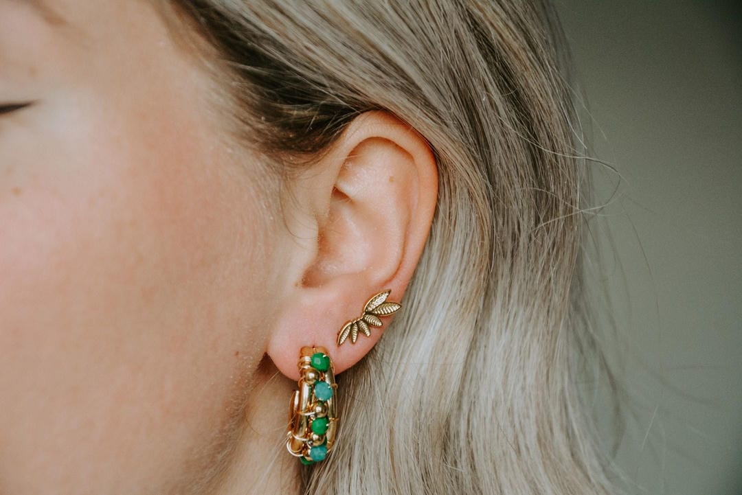 Pendientes Vera Gorgeous Leaves con tachuelas