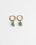 Pendientes de Aro Minimalistas de Piedra