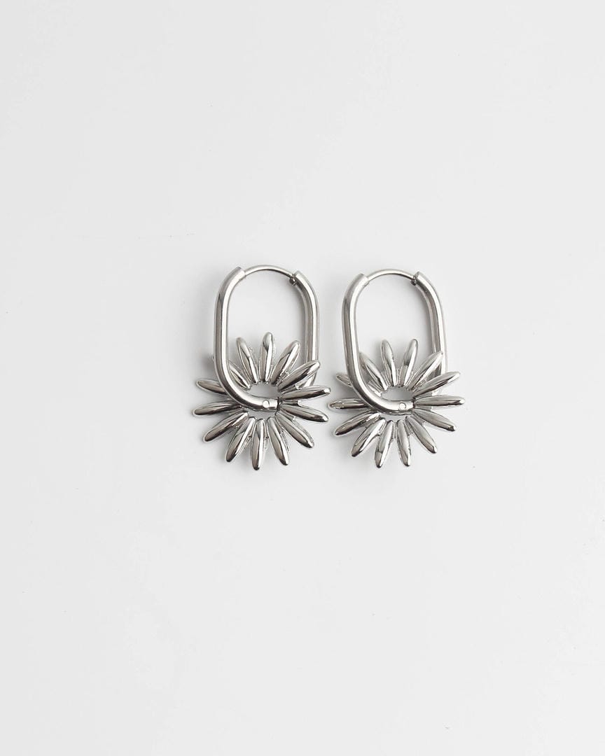 Pendientes de aro con diseño de sol