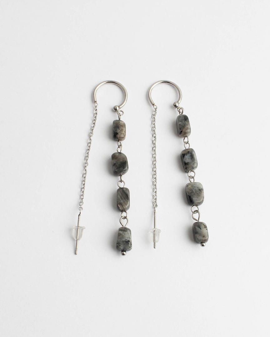 Pendientes de gota de piedra moteada