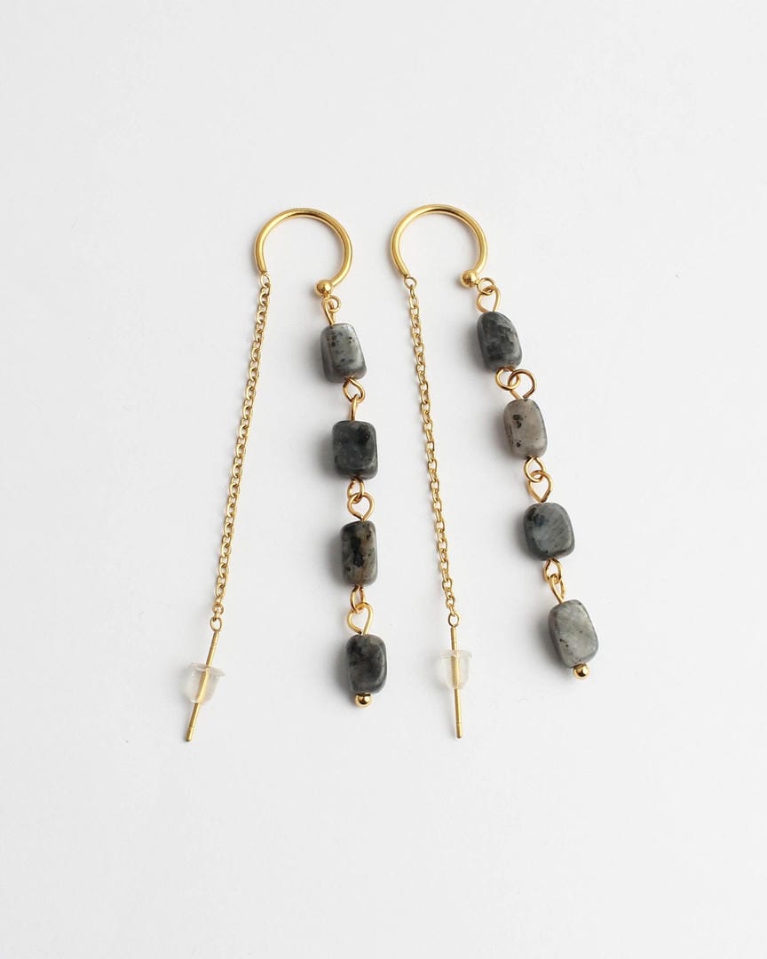 Pendientes de gota de piedra moteada