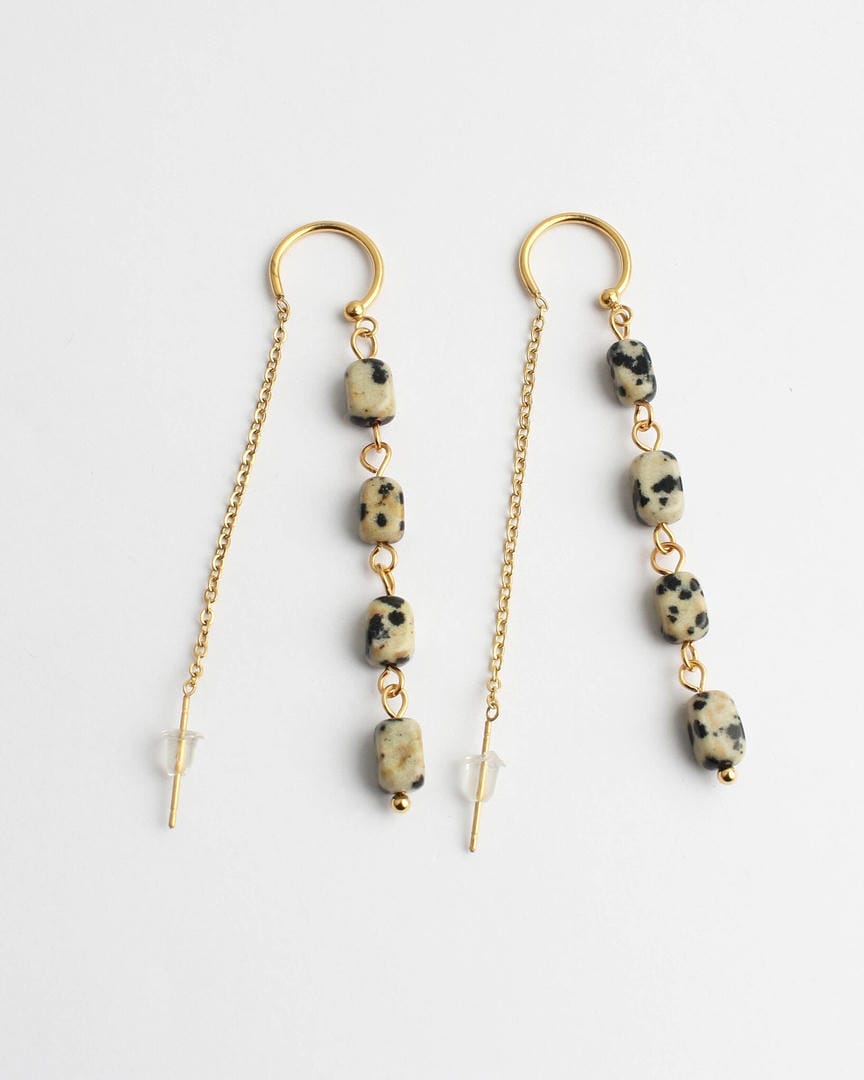Pendientes de gota de piedra moteada