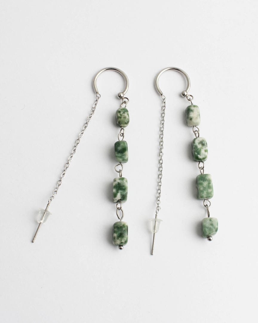 Pendientes de gota de piedra moteada