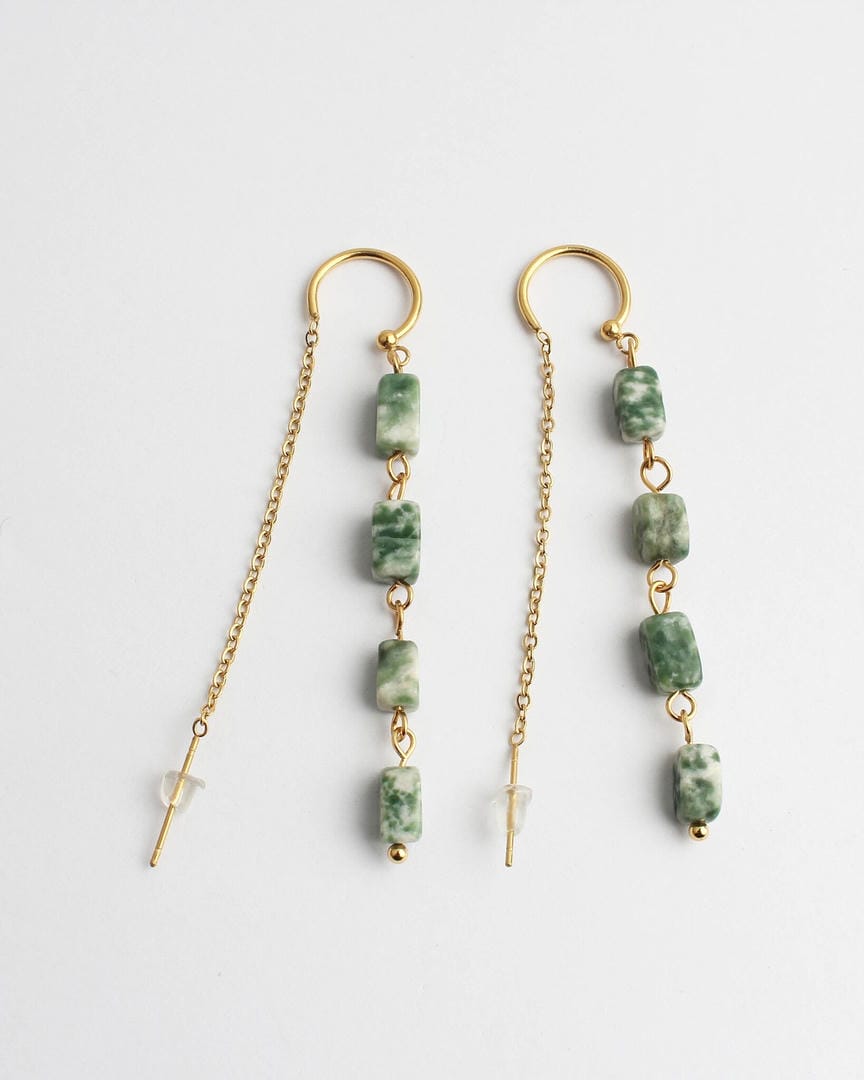 Pendientes de gota de piedra moteada
