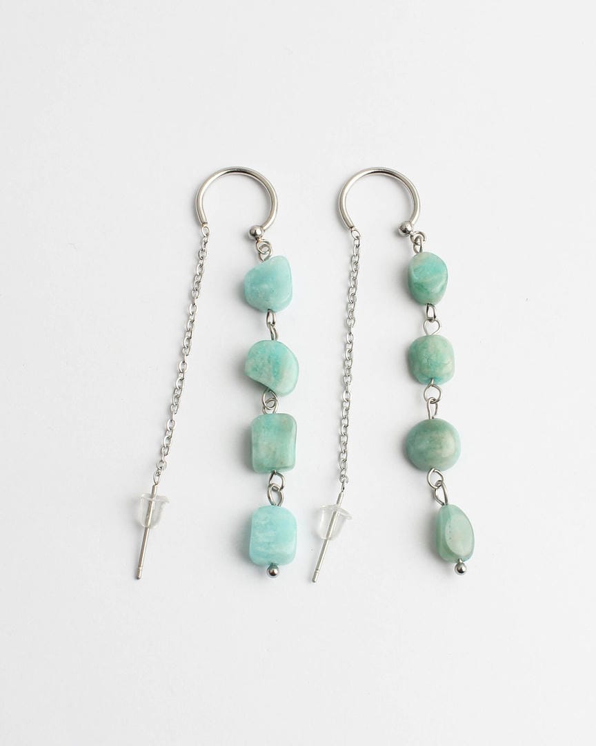 Pendientes de gota de piedra moteada