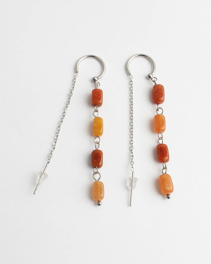 Pendientes de gota de piedra moteada