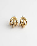Pendientes de aro doble modernos