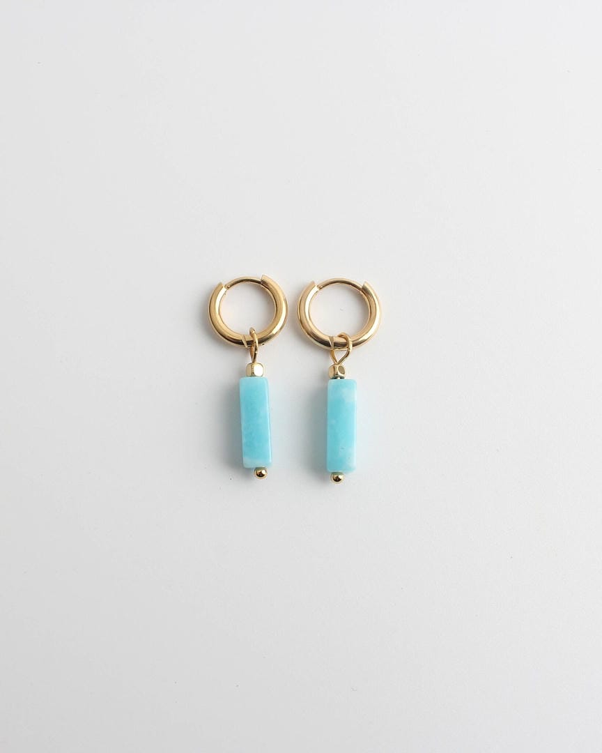 Pendientes de barra de piedra tonificada