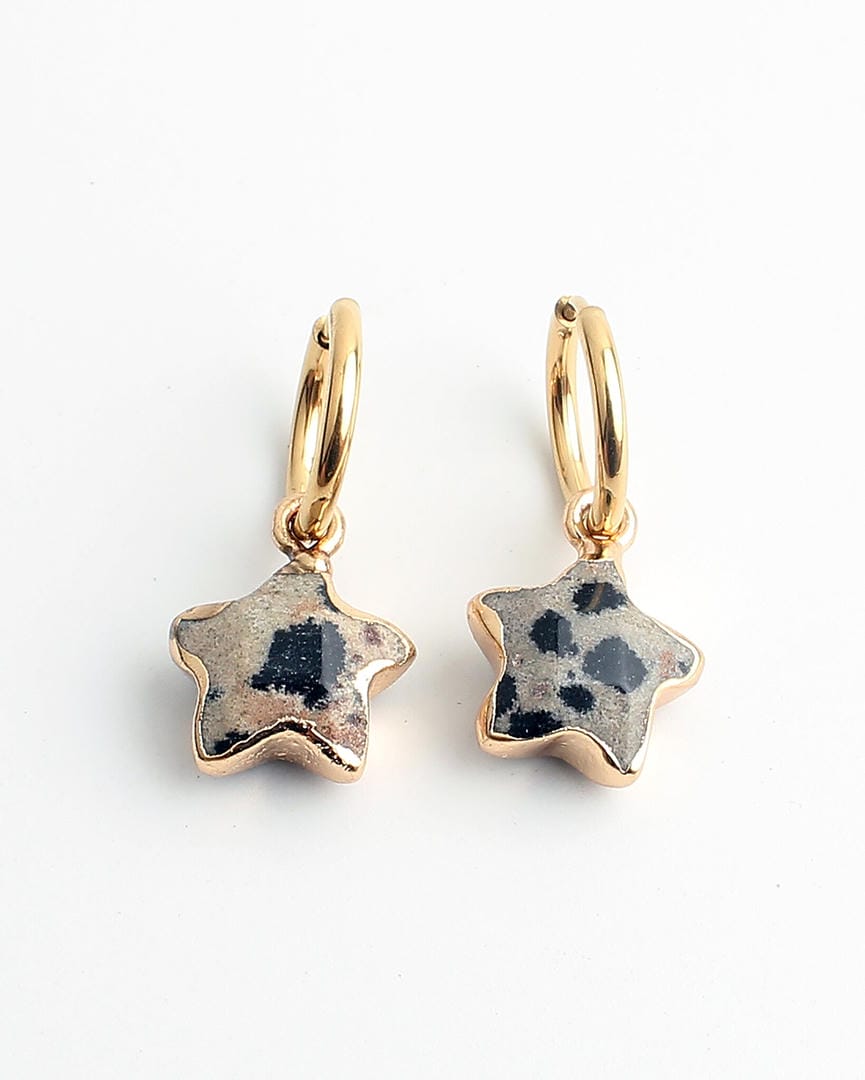 Pendientes de Piedra Preciosa Estrella