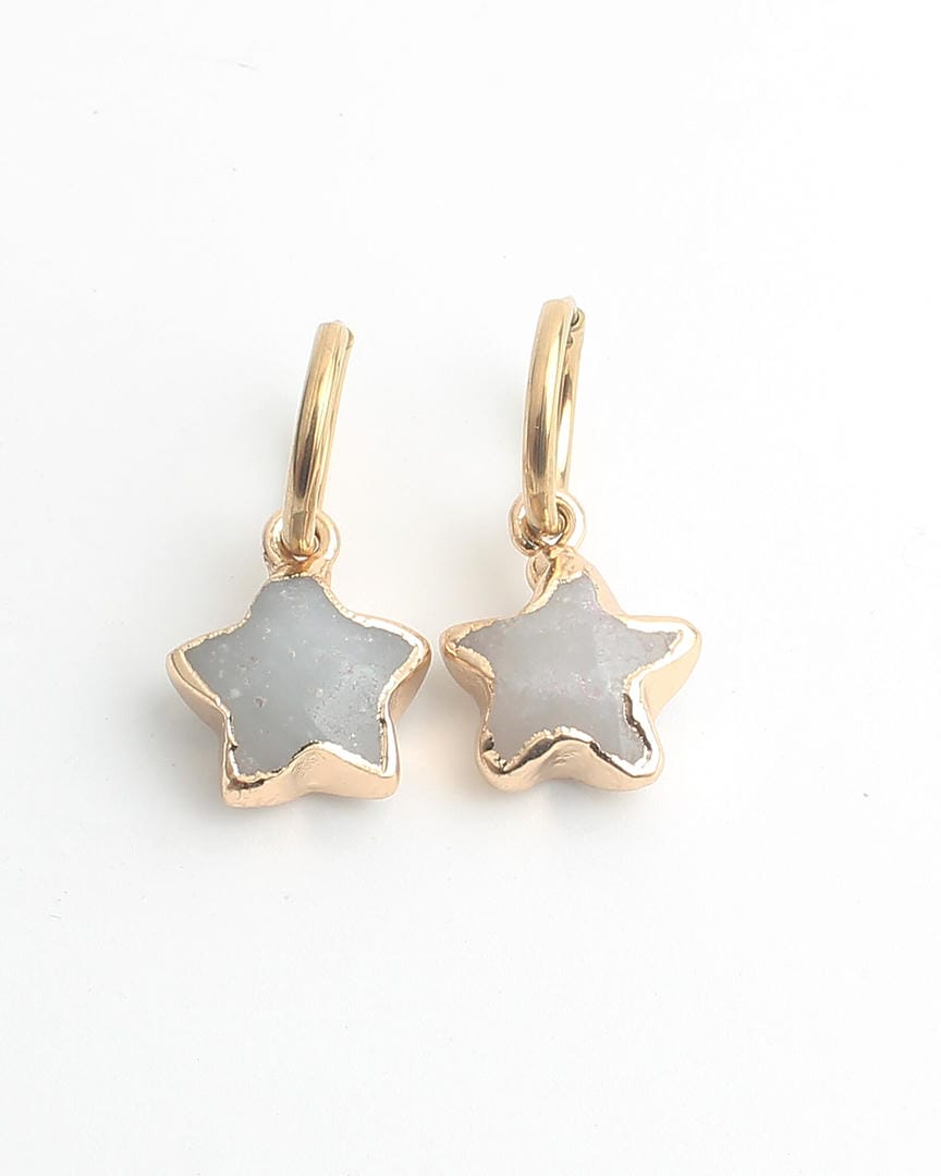 Pendientes de Piedra Preciosa Estrella
