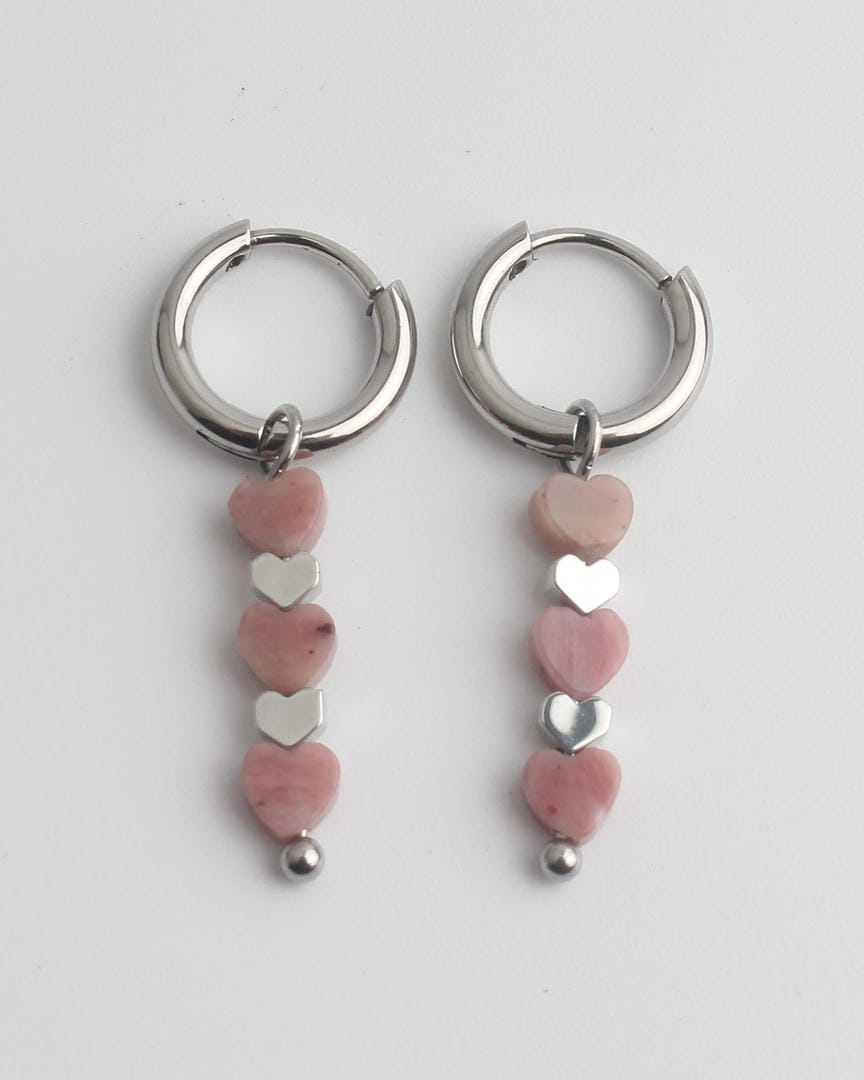 Pendientes de tres corazones