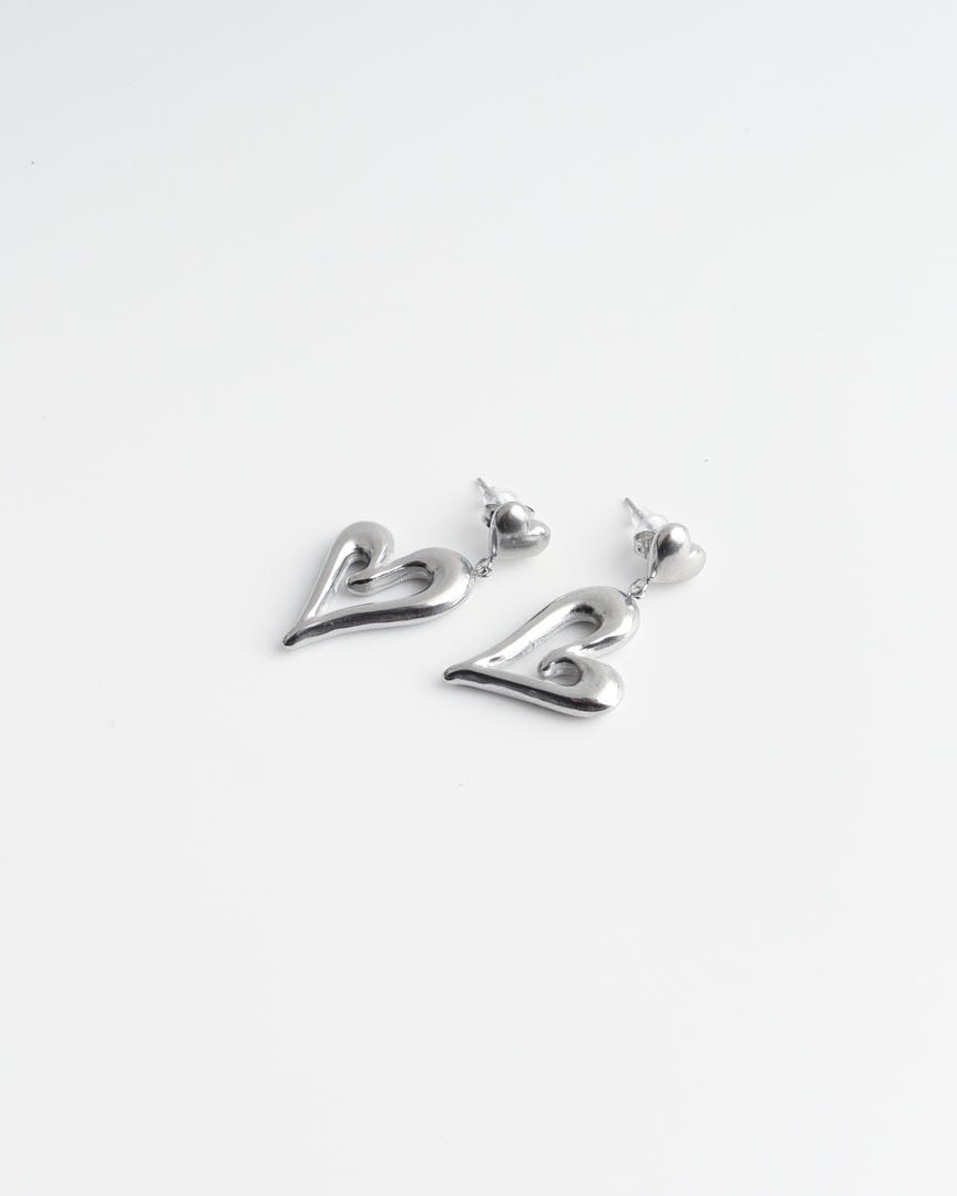 Pendientes con forma de doble corazón Chic