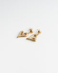 Pendientes con forma de doble corazón Chic