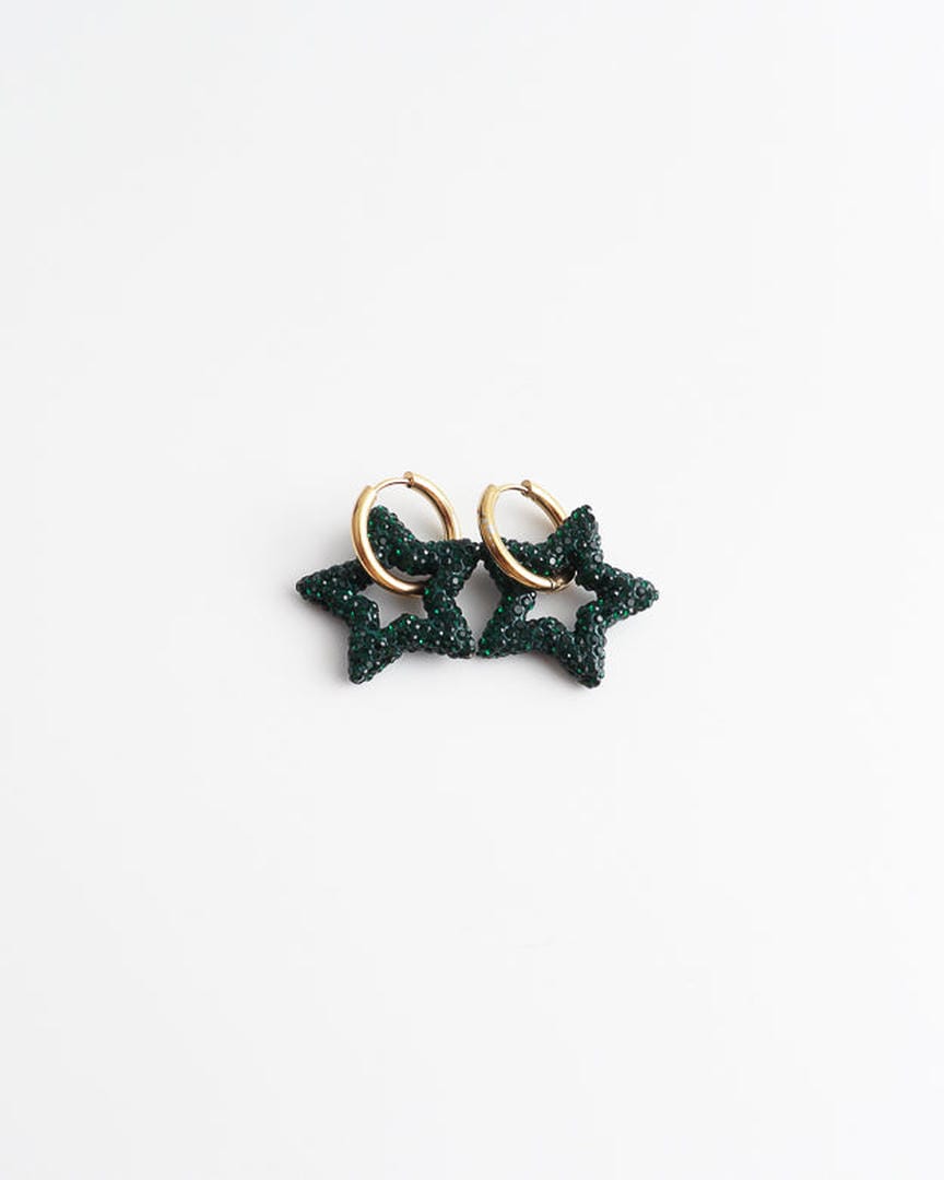 Pendientes de Estrella de Cristal Tonificado