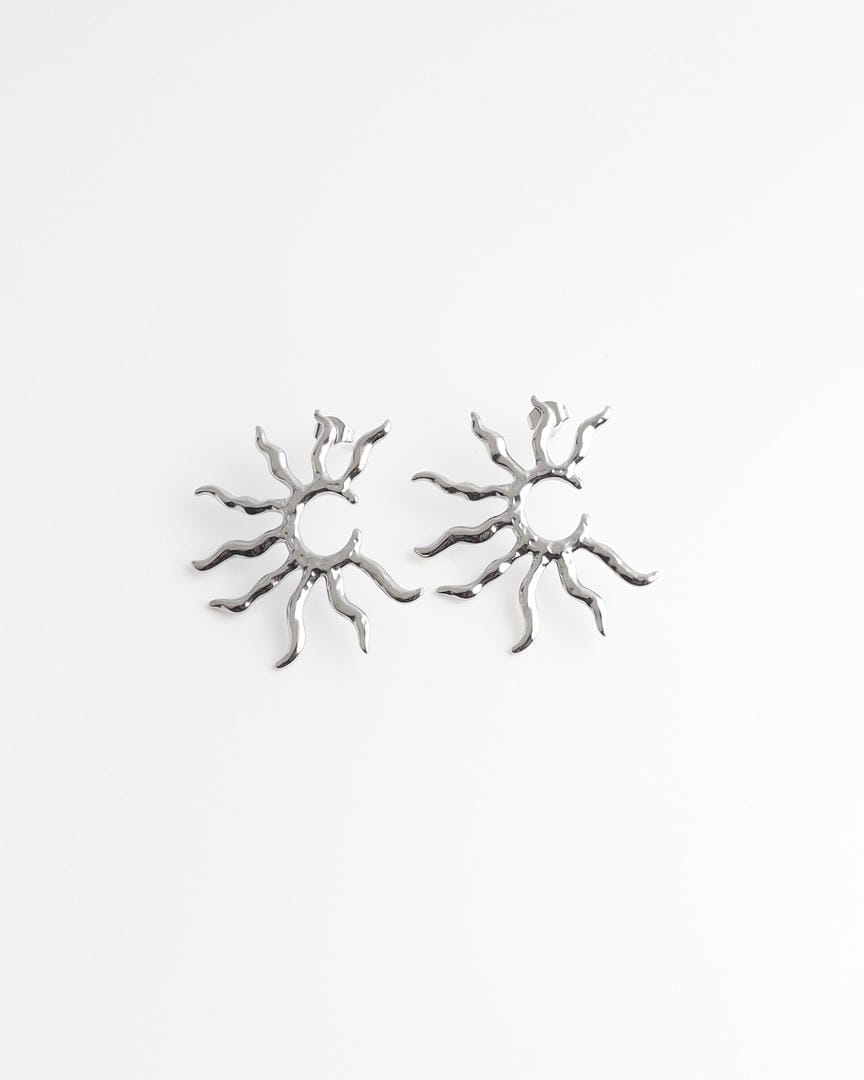 Pendientes de tuerca grandes Sunburst
