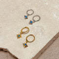 Pendientes de Aro Opal Starburst