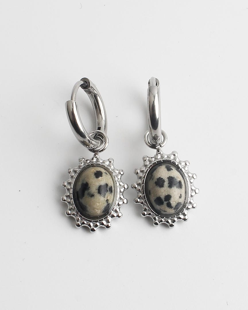 Pendientes Jolie de acero inoxidable con piedras naturales