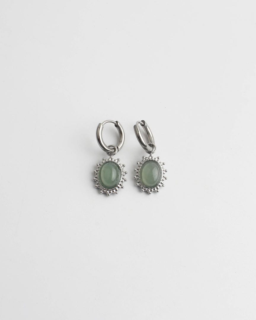 Pendientes Jolie de acero inoxidable con piedras naturales