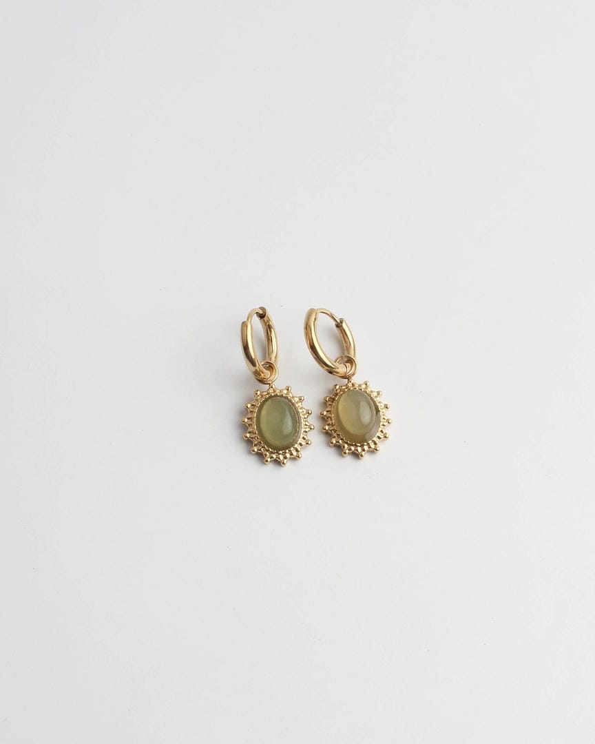 Pendientes Jolie de acero inoxidable con piedras naturales
