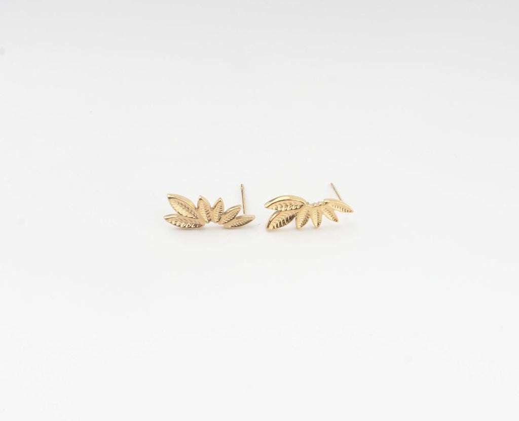 Pendientes Vera Gorgeous Leaves con tachuelas