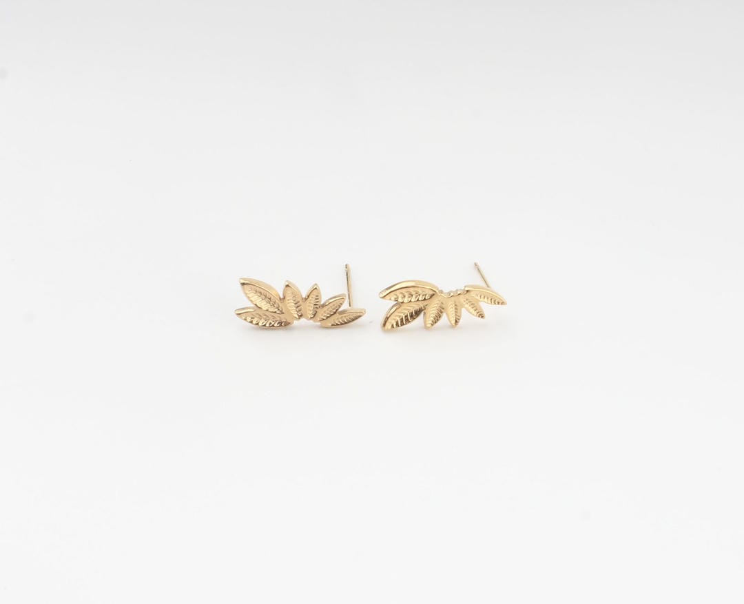 Pendientes Vera Gorgeous Leaves con tachuelas