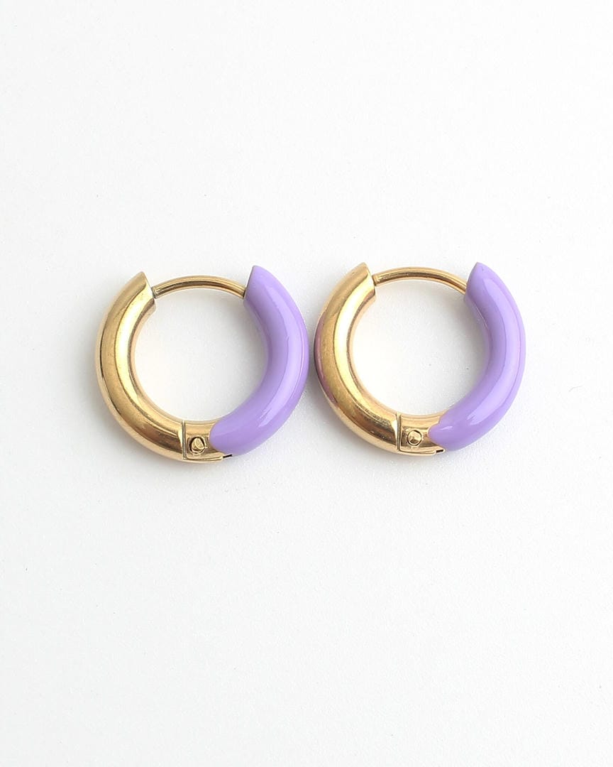 Pendientes de aro alegres y coloridos