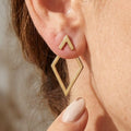 Pendientes de tachuela geométricos bohemios