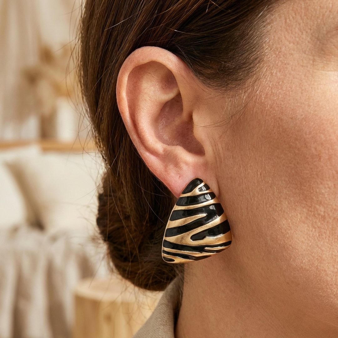 Pendientes triangulares de cebra