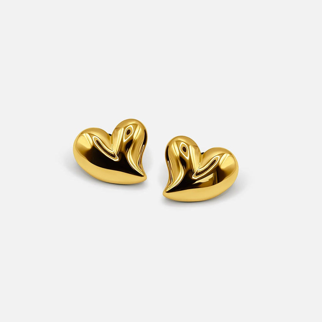 Pendientes Clásicos de Oro con Corazones