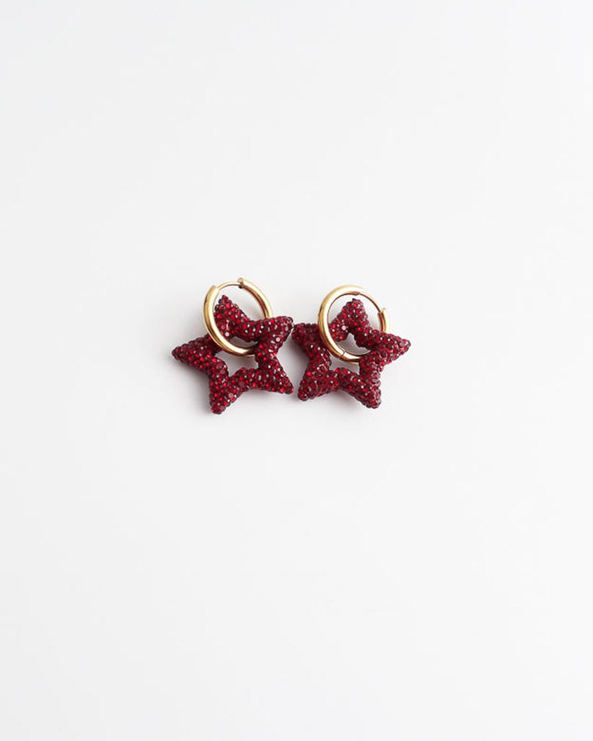 Pendientes de Estrella de Cristal Tonificado