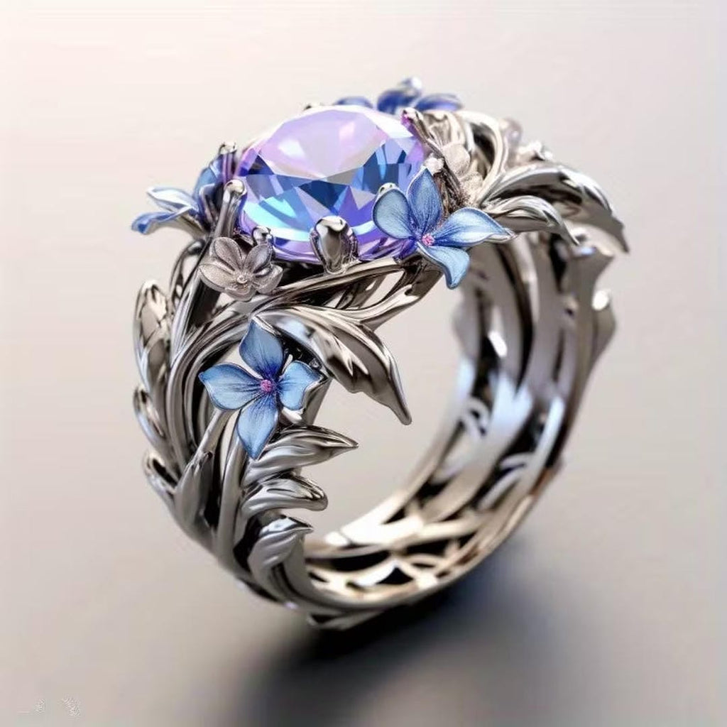 Anillo Antiguo Flor de Lavanda