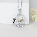 Collar Colgante Corazón Mariposa Perro