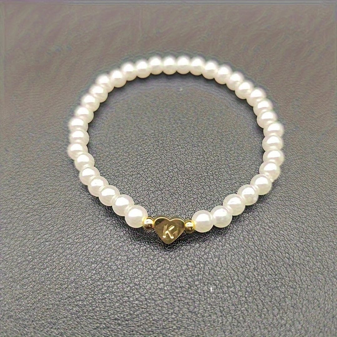 Pulsera de perlas con cuentas de la A a la Z