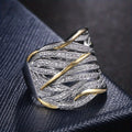 Brazalete grueso con ondas de cristales