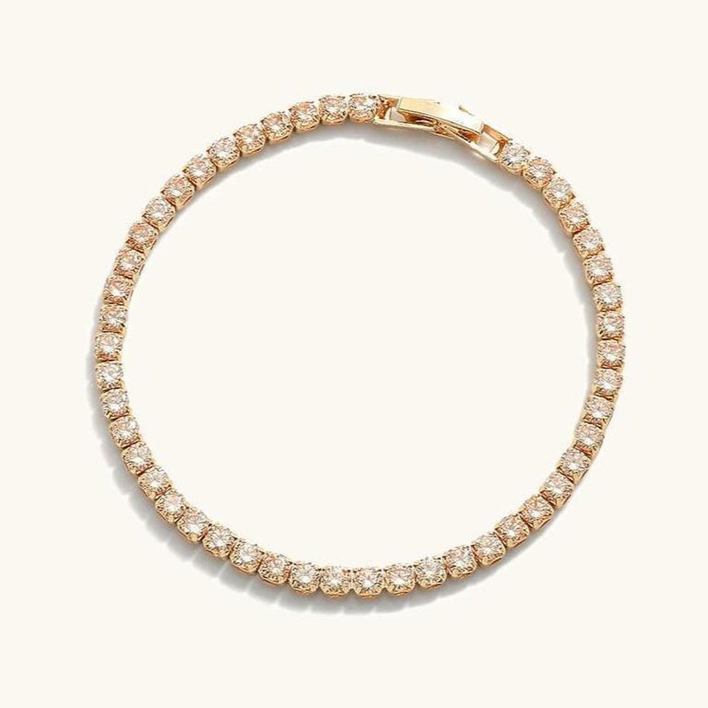 Elegante pulsera de tenis con cristales