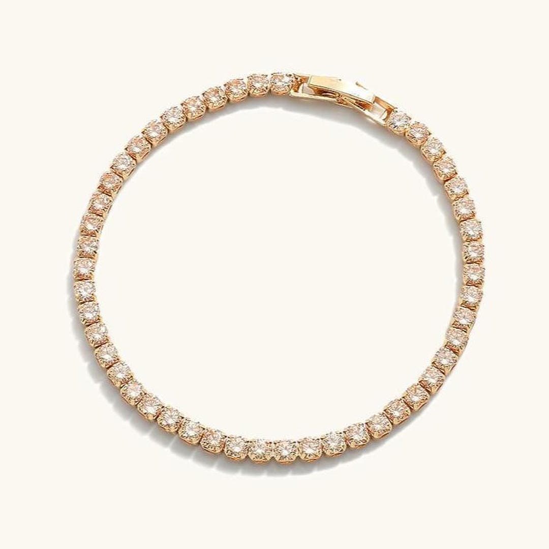 Elegante pulsera de tenis con cristales