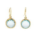 Pendientes de cristal azul vintage