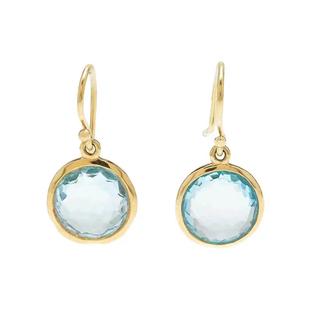 Pendientes de cristal azul vintage