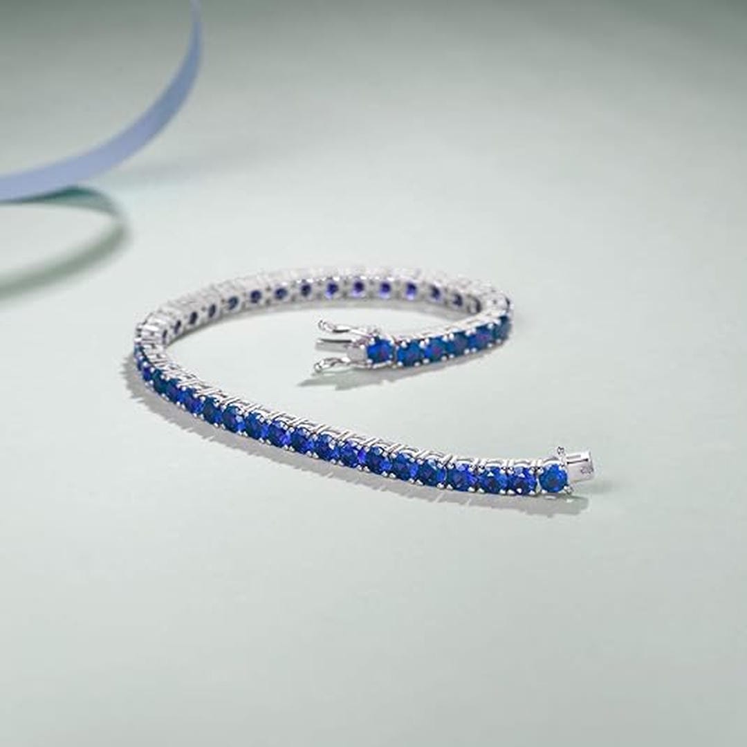 Pulsera de tenis de zafiros