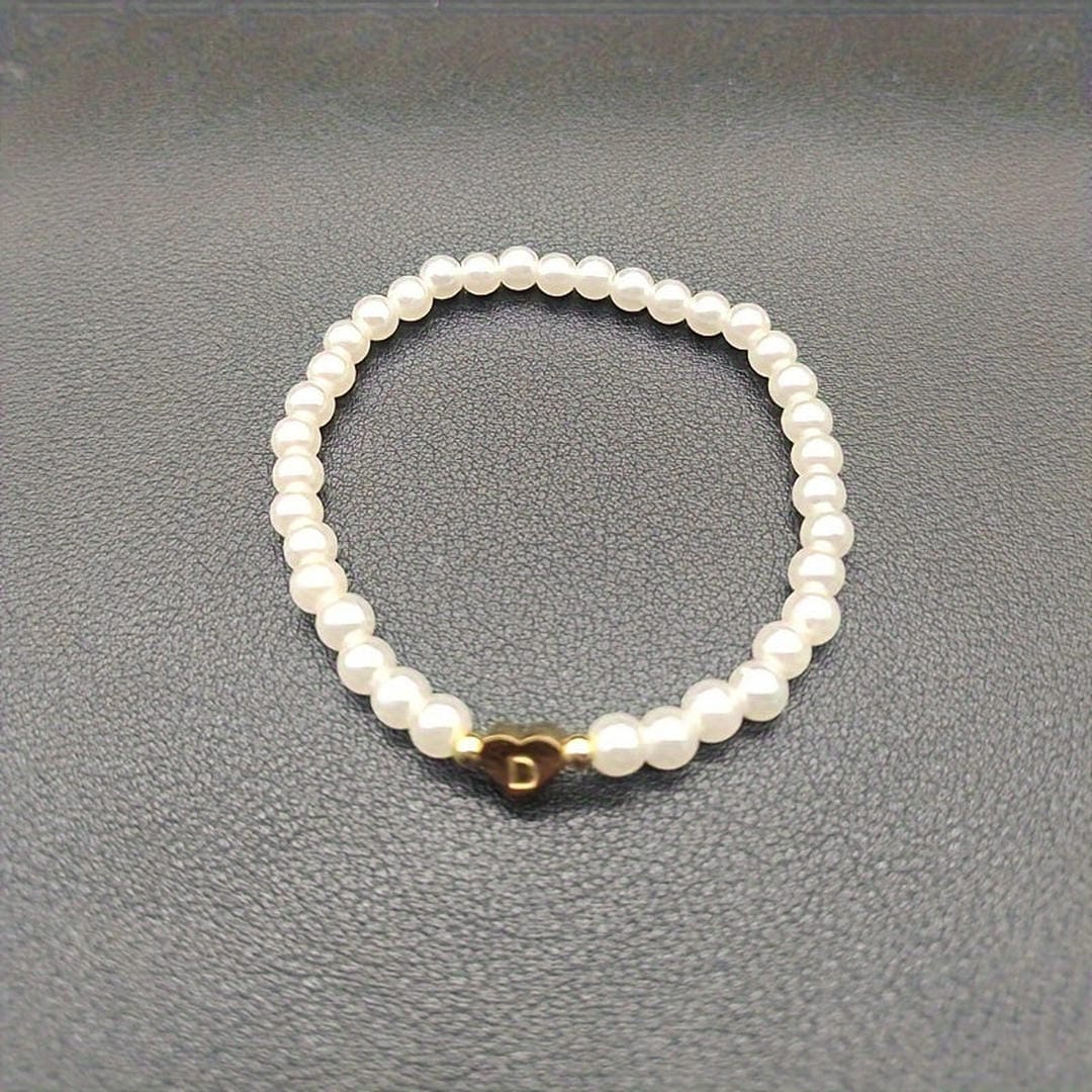 Pulsera de perlas con cuentas de la A a la Z