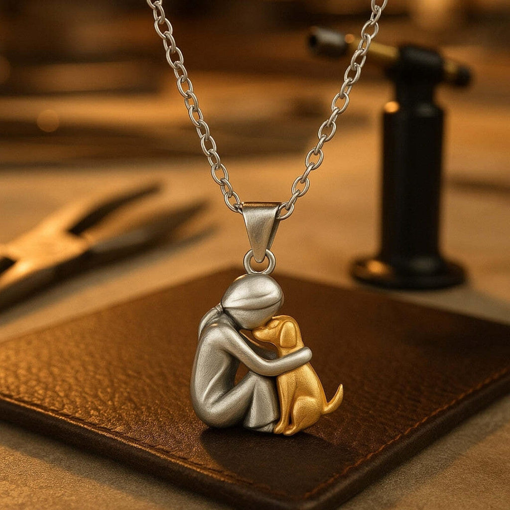 Collar con colgante de perro "Siempre en tu corazón"