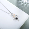Collar Pata de Corazón con Dije de Infinito