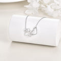 Collar con Colgante de Pata de Corazón de Plata