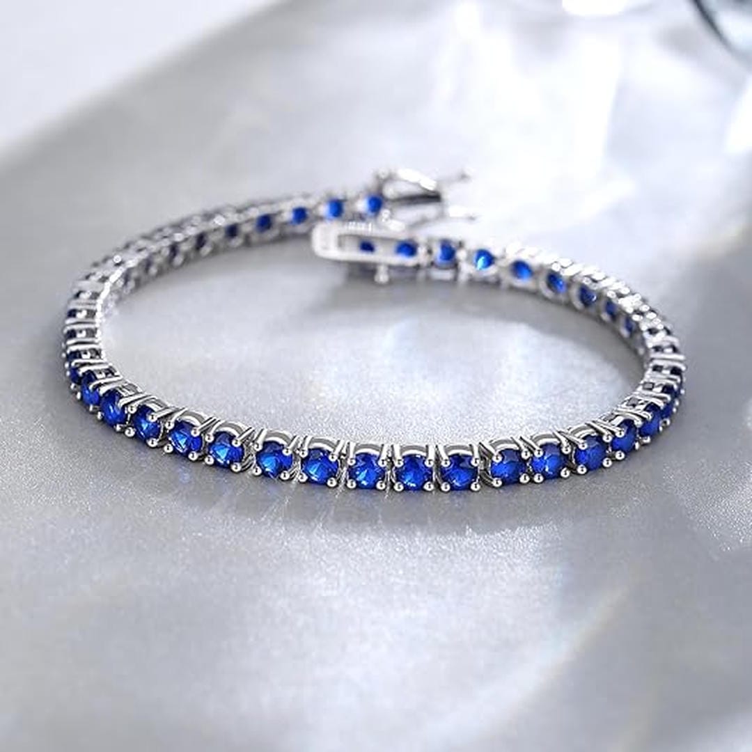 Pulsera de tenis de zafiros