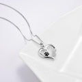 Collar Corazón de Huella con Amuleto Infinito