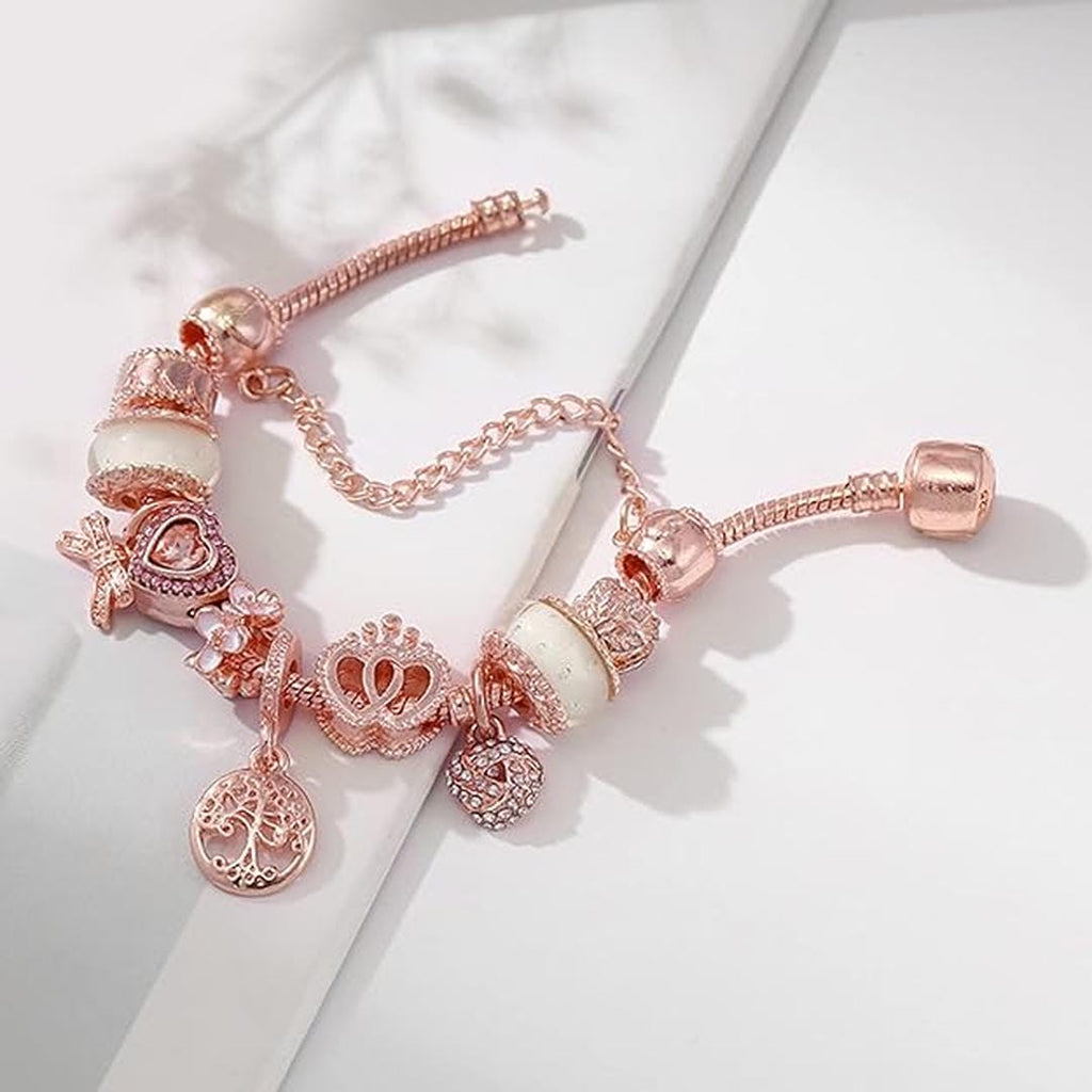 Pulsera Atrapasueños Rosa con Dijes Incluidos