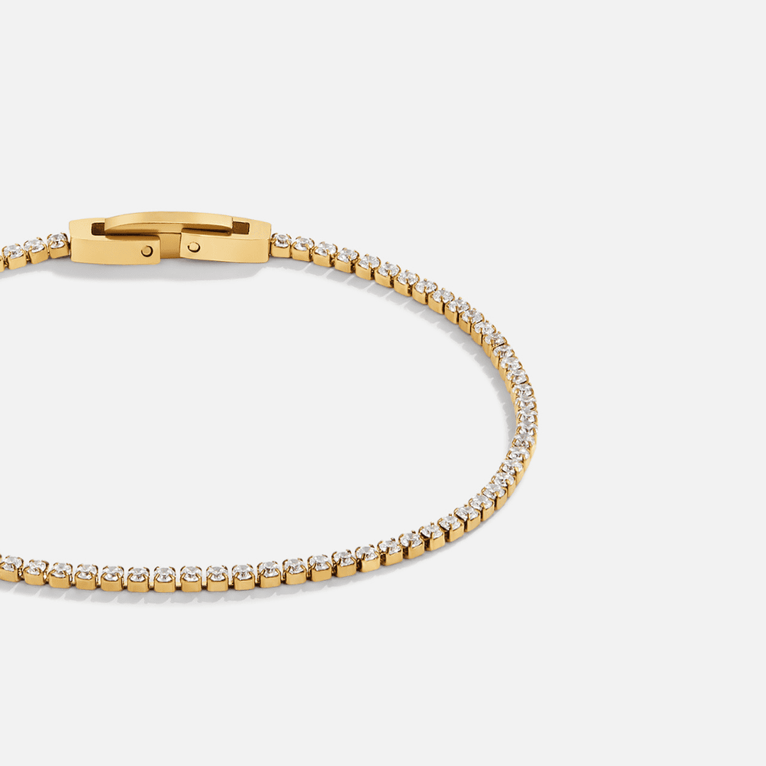 Pulsera de oro con cristal Aurora