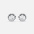 Elegantes pendientes de círculo plateados