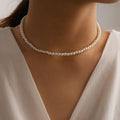 Gargantilla bohemia elegante con perlas